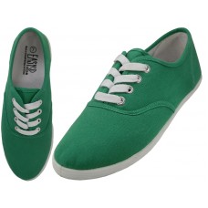S324L-Holly Green - Wholesale Women's "EasyUSA" Comfortable Casual Canvas Lace Up Shoes ( *Holly Green Color ) 